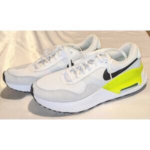 Nike Air Max SYSTM Womens White Platinum Volt Green Walking Shoes Sneakers Sz 11